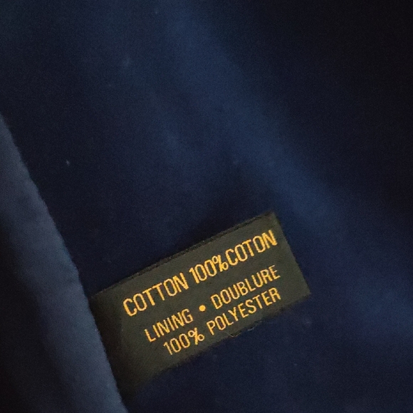 Braemar Navy Cotton Velvet Blazer Women’s Fitted Jacket Velour Classic   Size 14 - Picture 6 of 7